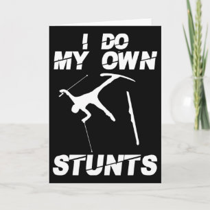 Unique Skiing Art For Men Women Kids Skier Mountai Card