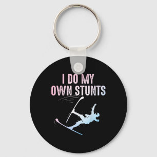 Unique Skiing Art For Men Women Kids Skier Mountai Keychain