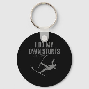 Unique Skiing Art For Men Women Kids Skier Mountai Keychain