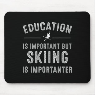 Unique Skiing Art For Men Women Kids Skier Mountai Mouse Pad