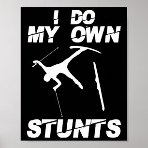 Unique Skiing Art For Men Women Kids Skier Mountai Poster