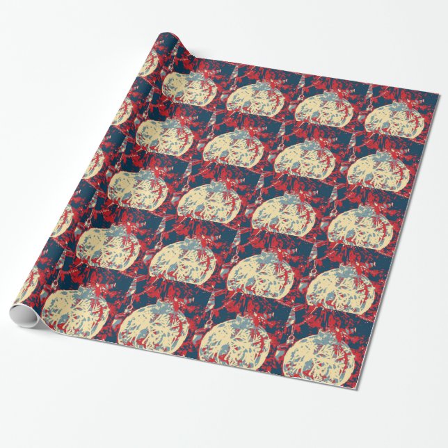 Unique Snowflake Decorations Wrapping Paper (Unrolled)