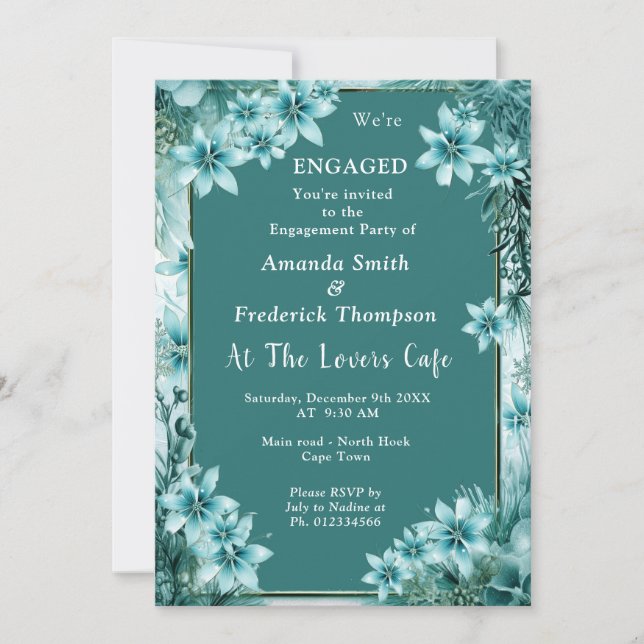 Unique Snowflake Festive Winter Design Invitation (Front)