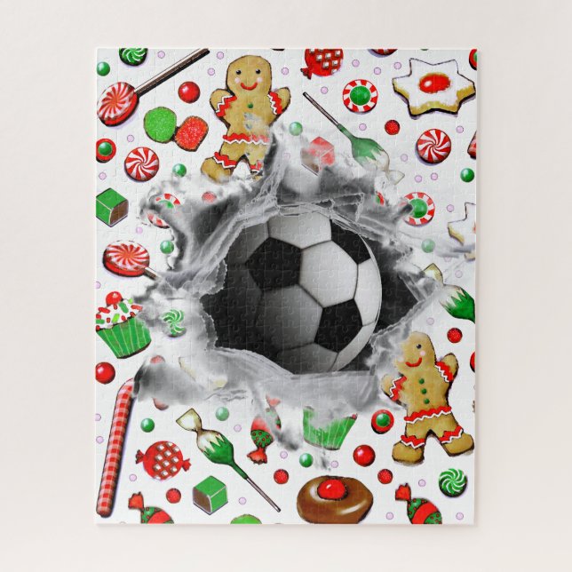Unique Soccer Holiday Gift Jigsaw Puzzle (Vertical)