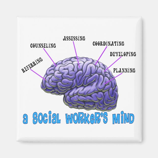 Unique Social Worker Gifts-A Social Worker's Mind Magnet (Front)