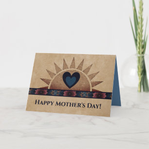 Unique Southwestern Mother's Day Card with Heart