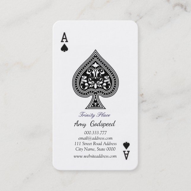 Unique Spade Ace Card Pattern Oshare (Front)