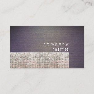 Unique Sparkly Silver Sequins Wood Business Card
