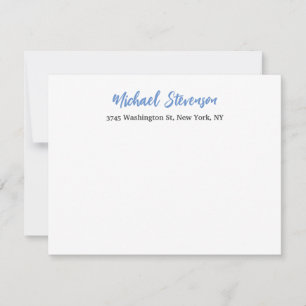 Unique Special Classical Blue White RSVP Card
