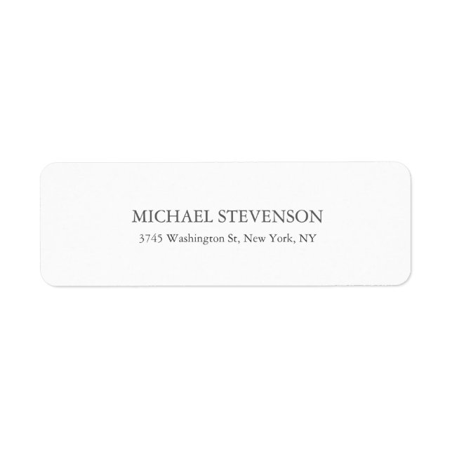 Unique Special Modern Elegant Return Address Label (Front)