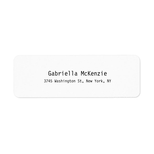 Unique Special Modern Elegant Simple Plain White (Front)