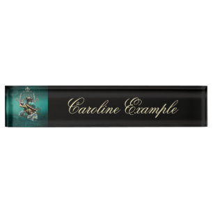Unique steampunk turtle. nameplate