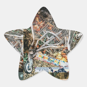 Unique sticker Run Over Shopping Cart