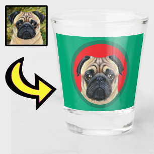 Unique Stocking Stuffer Christmas Dog Lover Photo Shot Glass
