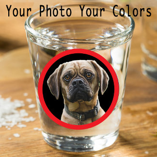 Unique Stocking Stuffer Dog Lover Photo Gift Shot Glass