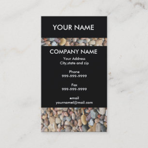 Unique Stones Black Business Card