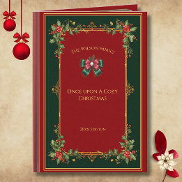 Unique Storybook Once Upon a Cozy Christmas Photo Card