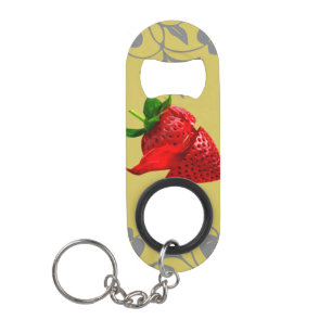 Unique strawberry design beer opener Red fruit  Keychain Bottle Opener