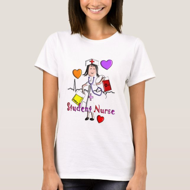 Unique Student Nurse Gifts 3D Graphics T-Shirt (Front)