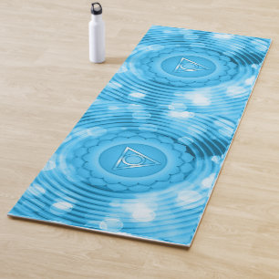 Unique & Stunning Blue Chakra Aura Zen Meditation Yoga Mat