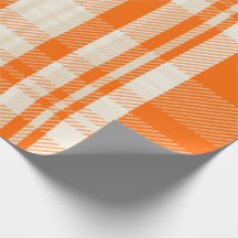 Unique & Stunning Orange & Cream Color Combo Plaid