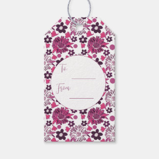 Unique Stylish Floral Pattern Gift Tags