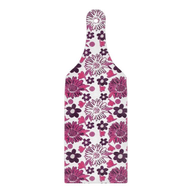 Unique Stylish Floral Vintage Pattern Cutting Board (Front)
