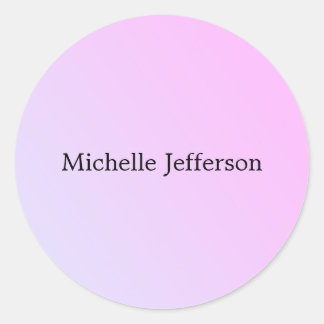 Unique Stylish Modern Plain Simple Classic Round Sticker