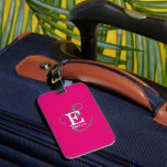Unique Stylish Monogram Typography Hot Pink Luggage Tag<br><div class="desc">Bold and beautiful, it's all about you with this bright luggage tag design that is an elegant stylish representation of your name and monogram. Classic serifs and a more ornate script typography combine in a balanced and symmetry. The three elements blend together with a sophisticated harmony and create your own...</div>