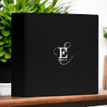 Unique Stylish Name and Monogram Typography Black Binder<br><div class="desc">A beautiful 3-Ring binder design with an elegant stylish representation of your name and monogram with classic serifs and a more ornate script typography in a balanced and symmetrical harmony. The three elements blend together with a sophisticated harmony and create your own personal branding logo. Shown here with a chic...</div>