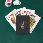 Unique Stylish Name and Monogram Typography Black Playing Cards<br><div class="desc">It's all about you with this beautiful playing card design that is an elegant stylish representation of your name and monogram. Classic serifs and a more ornate script typography combine in a balanced and symmetry. The three elements blend together with a sophisticated harmony and create your own personal branding logo....</div>