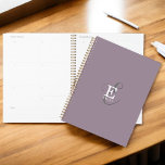 Unique Stylish Name and Monogram Typography Purple Planner<br><div class="desc">An elegant stylish planner with a beautiful representation of your name and monogram with classic serifs and a more ornate script typography in a balanced and symmetrical harmony. The three elements blend together with a sophisticated harmony and create your own personal branding logo. Shown here with a trendy dusty purple...</div>