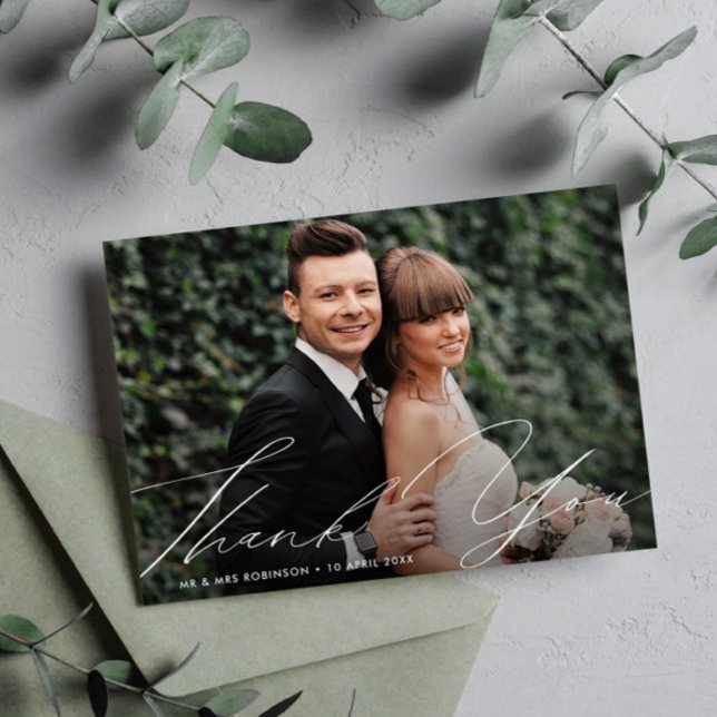 unique stylish script thank you card (Creator Uploaded)