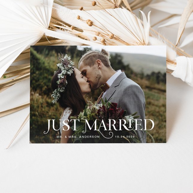 Unique Stylish Text and Photos | Just Married Invitation (Creator Uploaded)