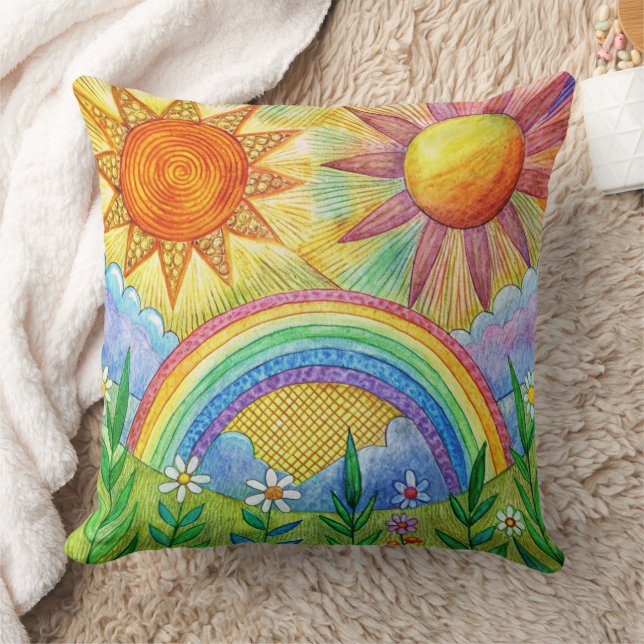 Unique summer beach Design throw pillow (Blanket)