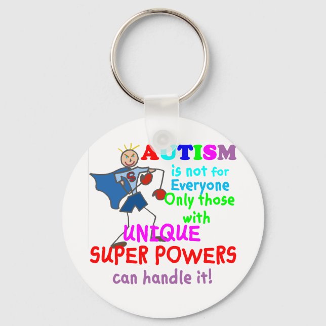 Unique Super Powers Autism Keychain (Front)