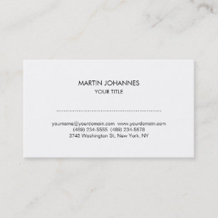 Unique tendance Carte de visite noir blanc clair