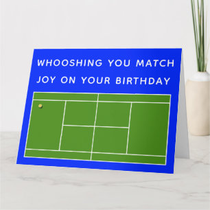 Unique Tennis Birthday greeting card