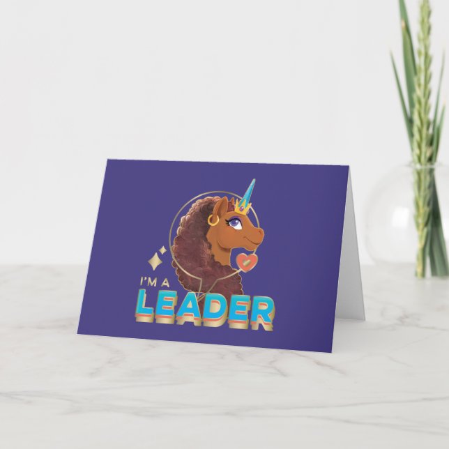 Unique the Unicorn “I’m a Leader” Design Card (Front)