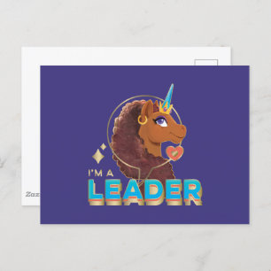 Unique the Unicorn “I’m a Leader” Design Postcard