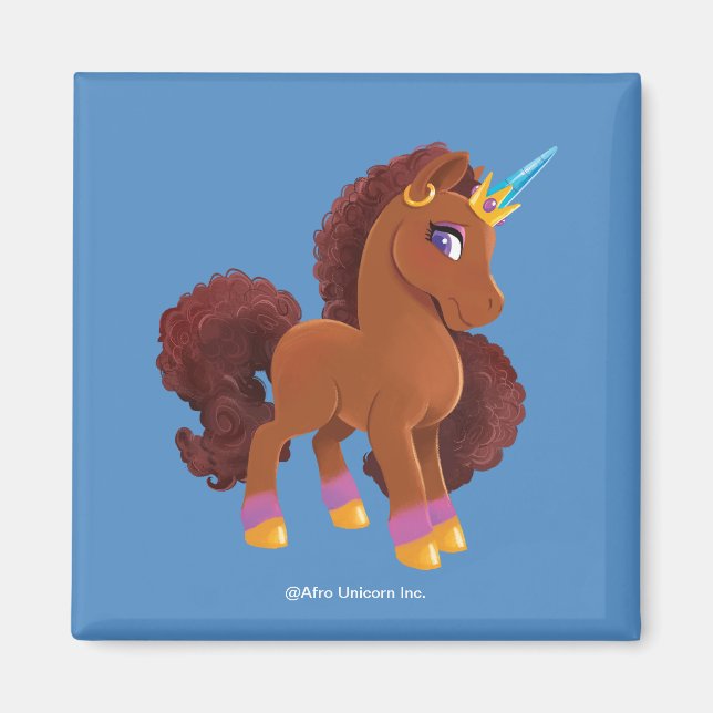 Unique the Unicorn Standing Proud Magnet (Front)