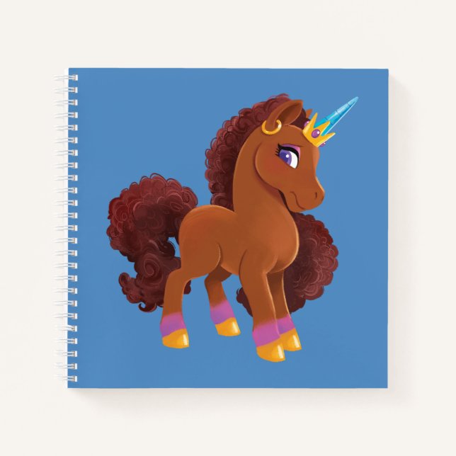 Unique the Unicorn Standing Proud Notebook (Front)