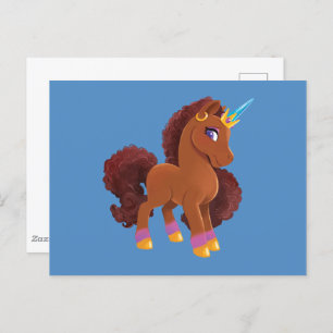 Unique the Unicorn Standing Proud Postcard