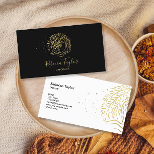 unique therapist life coach willow tree of life business card