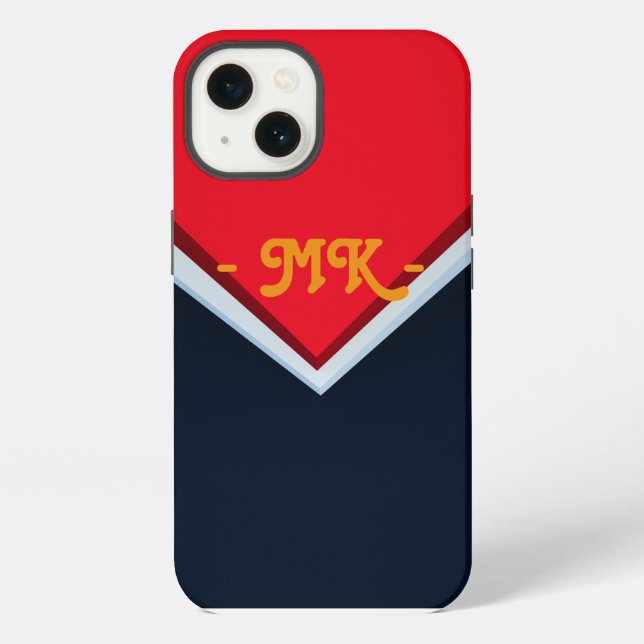UNIQUE THICK RICH PERSONALISED CLASSIC STYLISH RED iPhone CASE (Back)