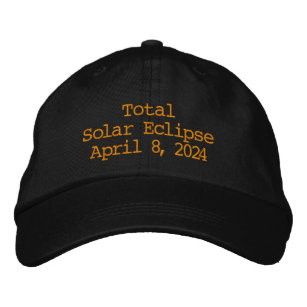 Unique Total Solar Eclipse April 8, 2024  Embroidered Hat