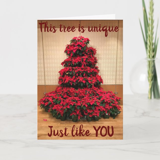 *UNIQUE* TREE IS LIKE THE LOVE  OF MY LIFE* HOLIDAY CARD (Front)
