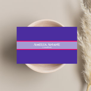 Unique Trendy Bold Blue & Pink Script Business Card