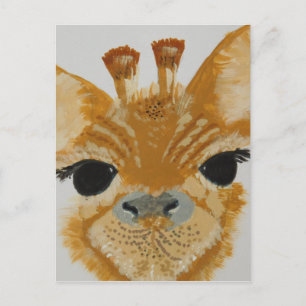 Unique Trendy Modern Eye Catching design Giraffe Postcard
