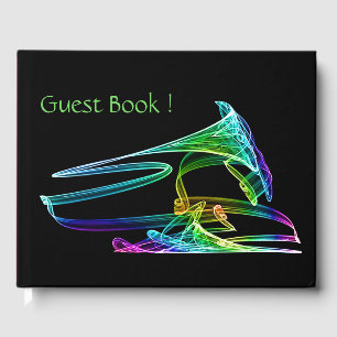Unique Trumpet Music Rainbow Guest Book